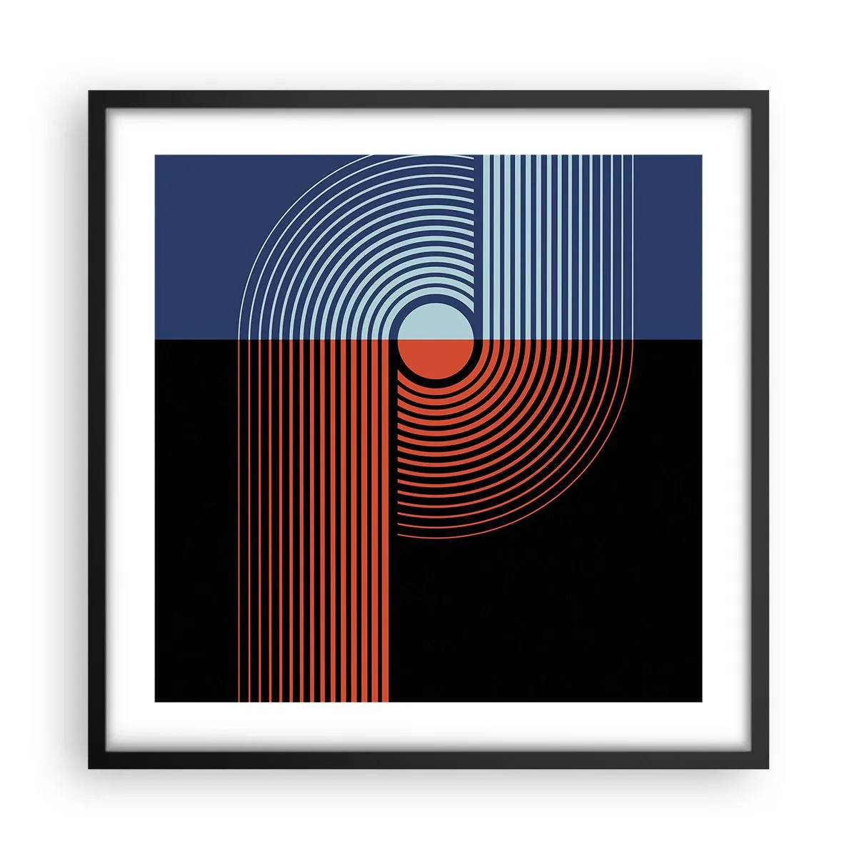 Affisch i svart ram - I en geometrisk kläm - 50x50 cm