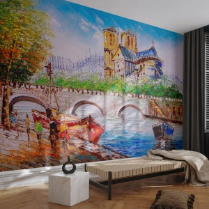 Självhäftande Fototapet Deluxe Sticker - Deras tid är aldrig förbi - Stad, Paris, Arkitektur - 450x315 cm