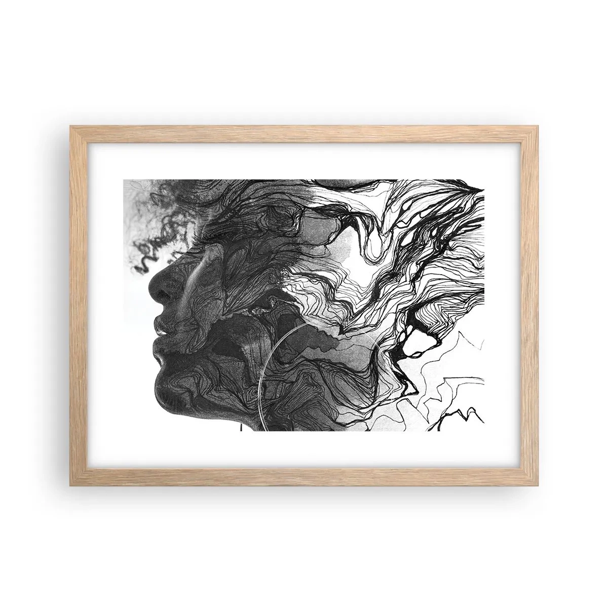 Affisch i ram av ljusek - Tilltrasslad i drömmarna - 40x30 cm
