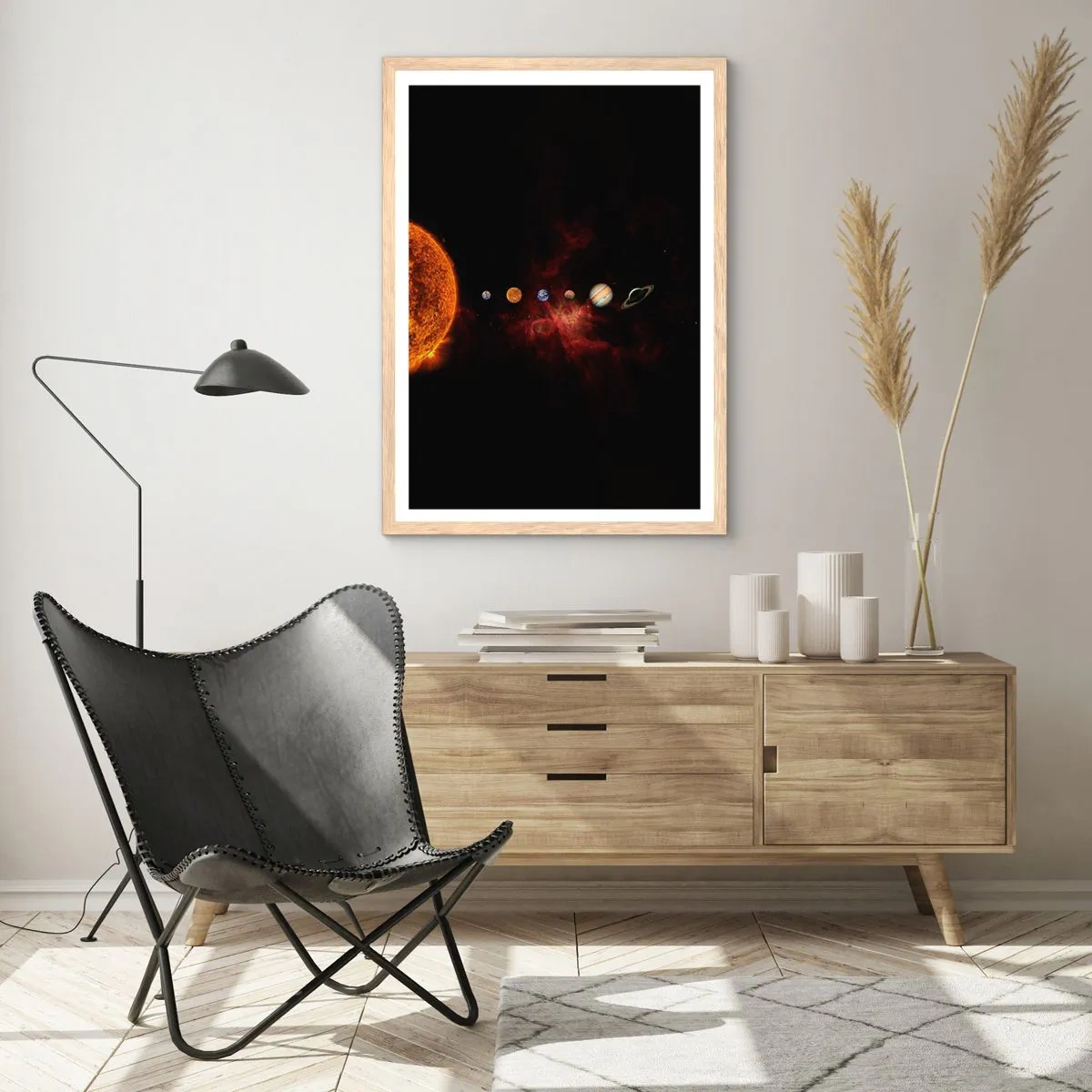 Affisch i ram av ljusek - Vårt grannskap - 61x91 cm