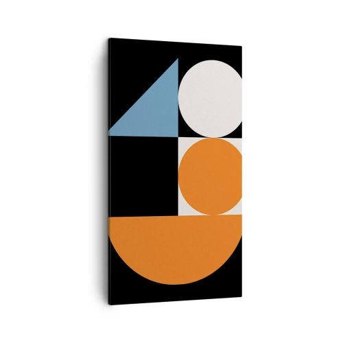 Canvastavla - Bild på duk - Geometriska figurer - 45x80 cm
