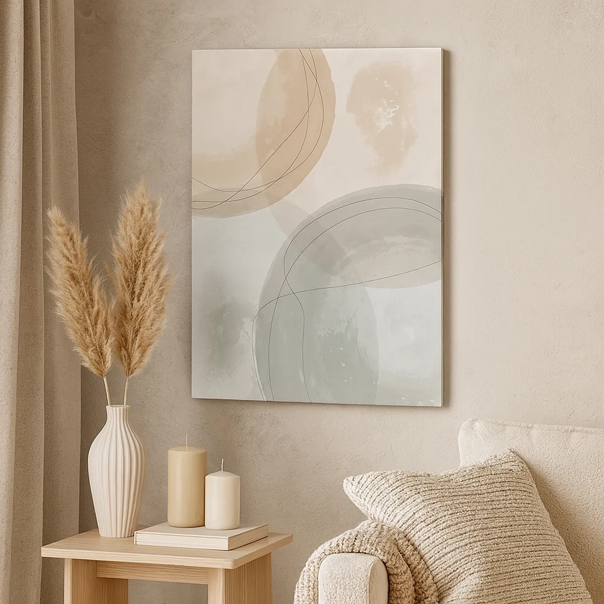 Canvastavla - Bild på duk - Världars samspel - 50x70 cm