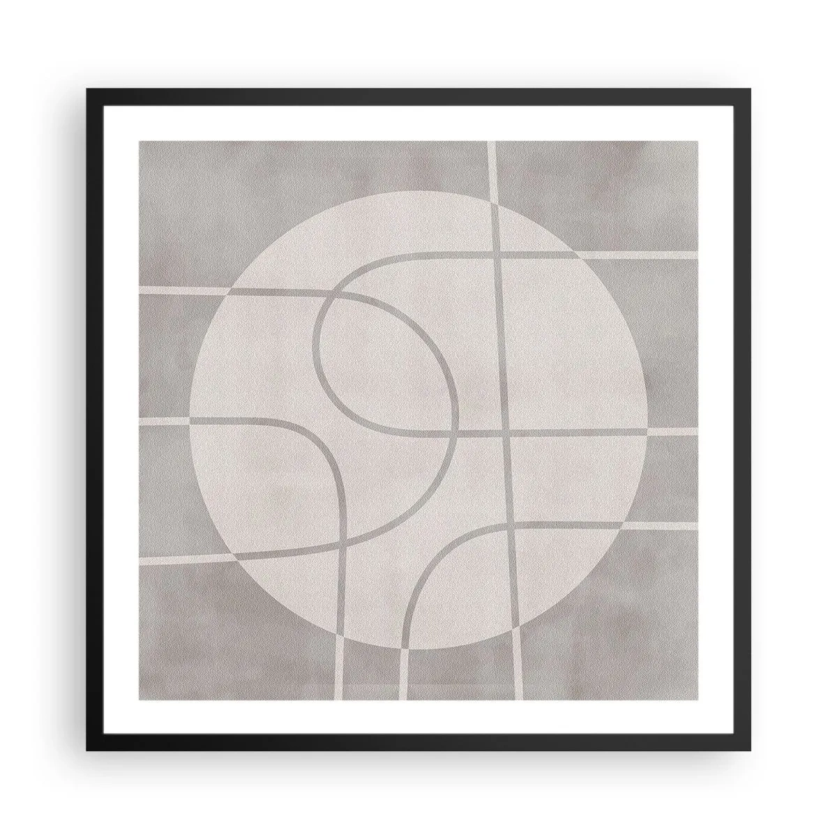 Affisch i svart ram - Cirkulärt och rakt fram - 60x60 cm