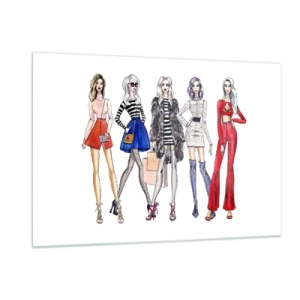 Glastavla - Bild på glas - Every week Fashion Week - 120x80 cm