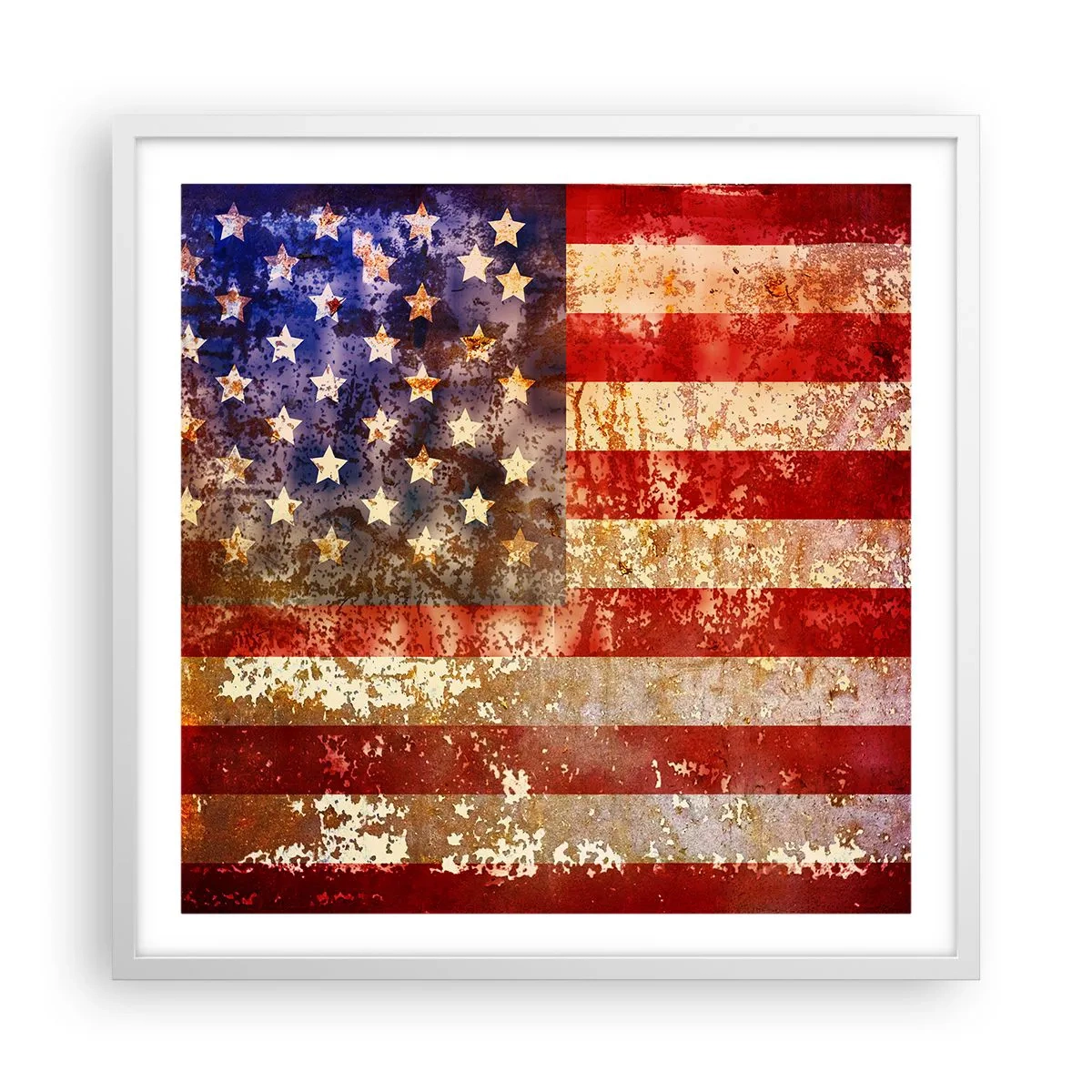 Affisch i vit ram - Äran är tidlös - 60x60 cm