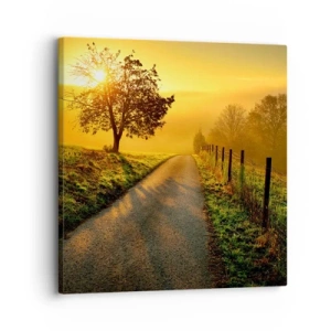 Canvastavla - Bild på duk - Honungfärgad eftermiddag - 30x30 cm