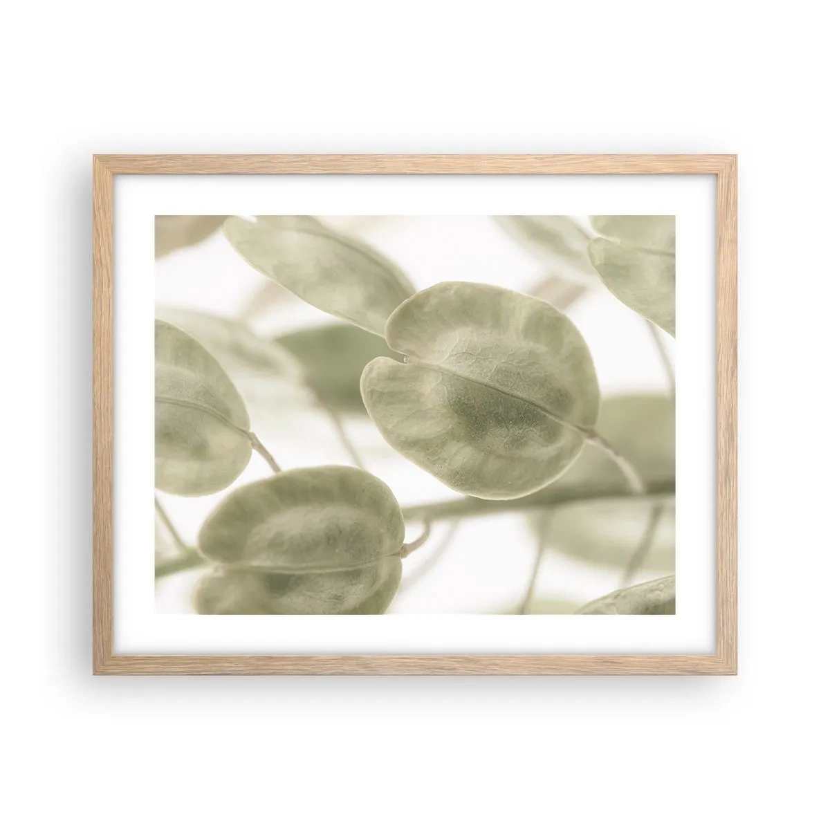 Affisch i ram av ljusek - I början fanns det löv... - 50x40 cm