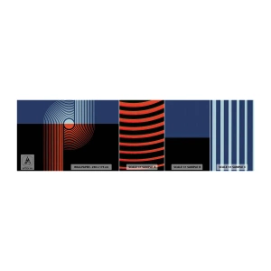 Fototapet Prov Standard Eco - I en geometrisk kläm - Abstraktion, Grafik, Linjekonst - 100x30 cm