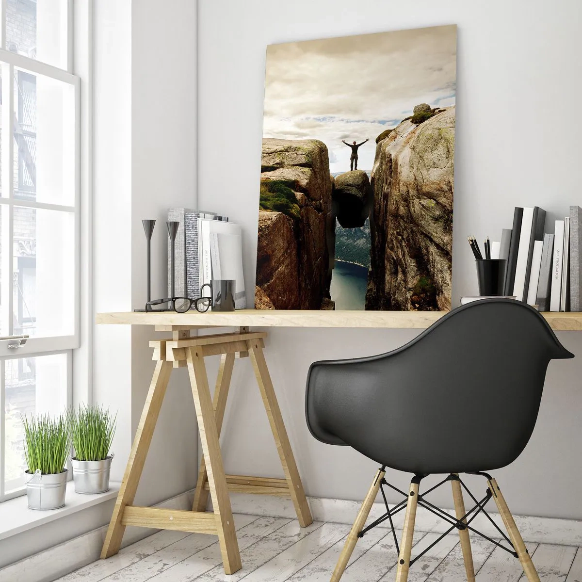 Glastavla - Bild på glas - Hur jag mår?! - 80x120 cm