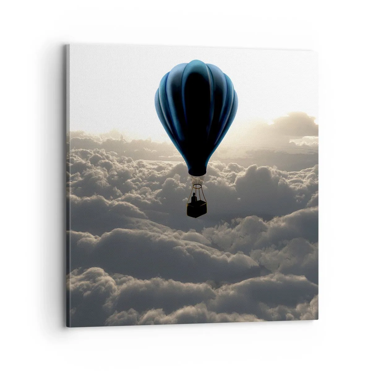 Canvastavla - Bild på duk - Vandrare över molnen - 70x70 cm