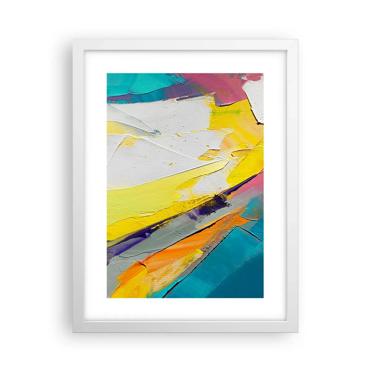 Affisch i vit ram - Världens anatomi - 30x40 cm