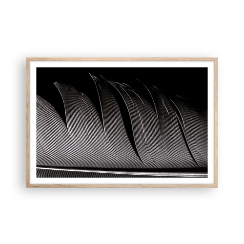 Affisch i ram av ljusek - Fjäder - en underbar konstruktion - 91x61 cm