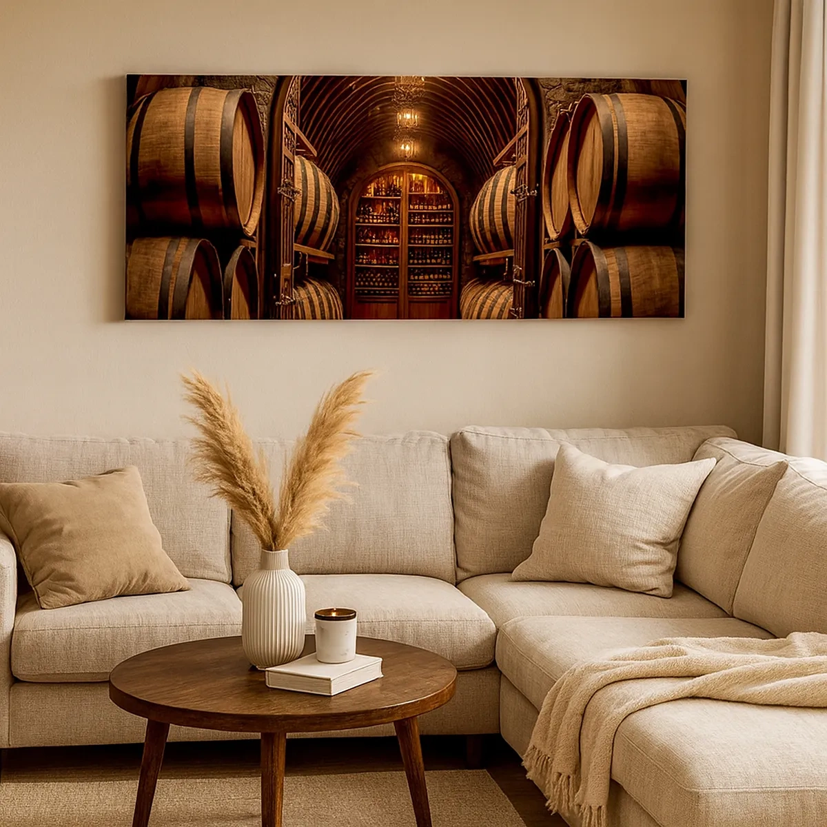 Canvastavla - Bild på duk - Stämningsfull källare - 30x30 cm