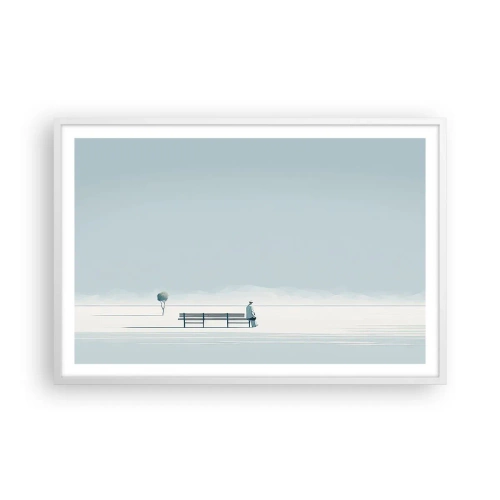 Affisch i vit ram - Ja, jag väntar. - 91x61 cm