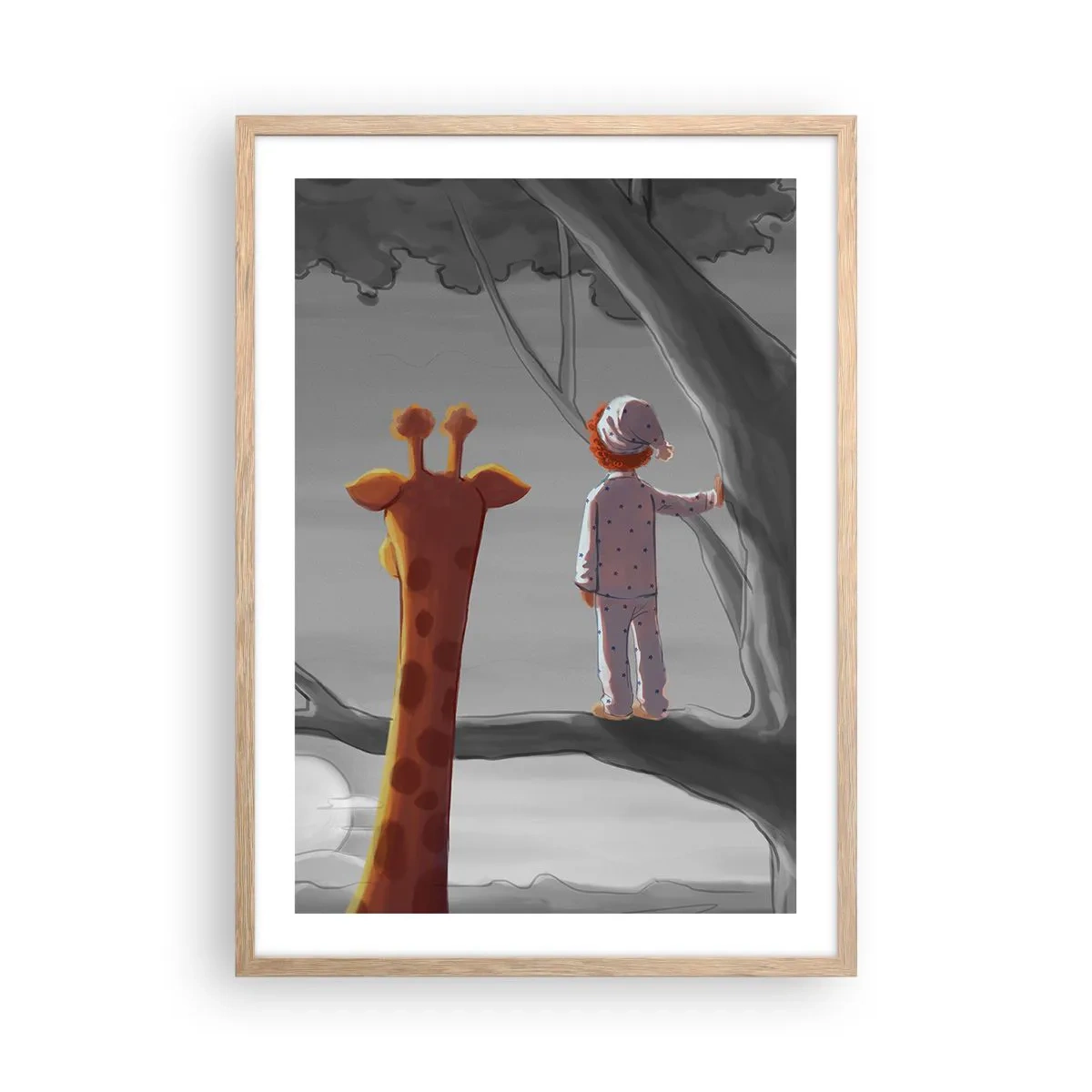 Affisch i ram av ljusek - Det händer på riktigt - 50x70 cm