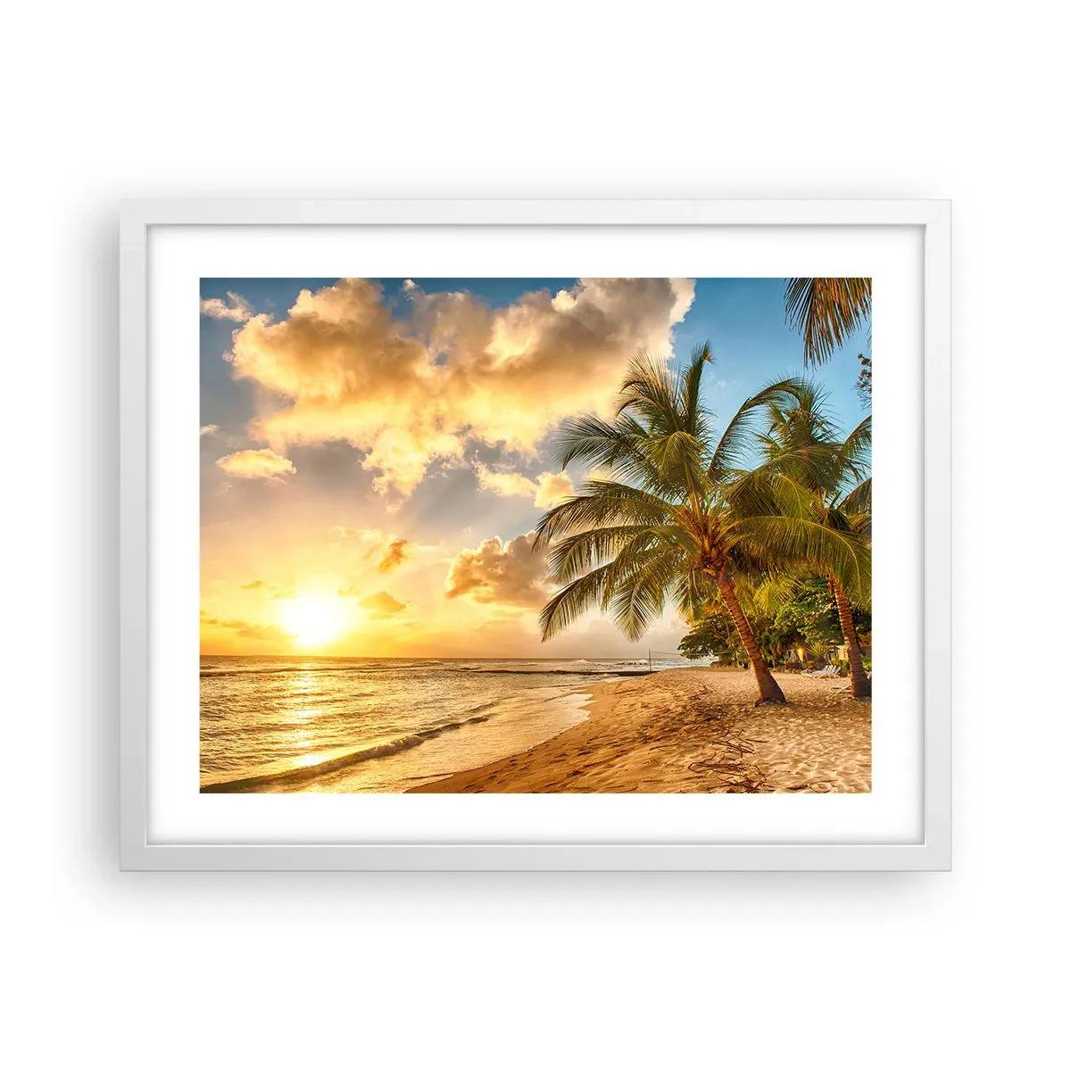 Affisch i vit ram - Evig sommar, alltid semester - 50x40 cm