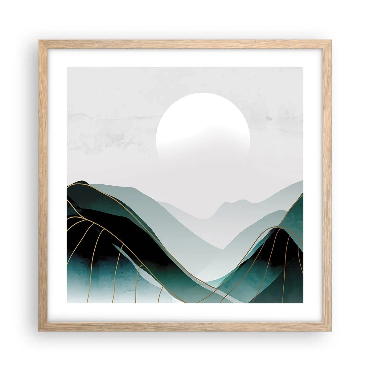 Affisch i ram av ljusek - I fullt majestät - 50x50 cm