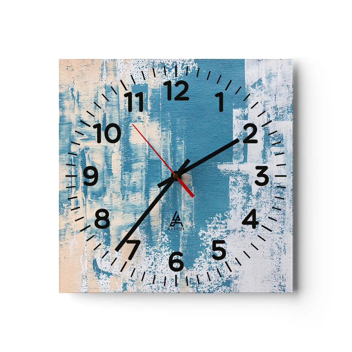 Väggklocka - Klocka på glas - Genom istapp - 40x40 cm