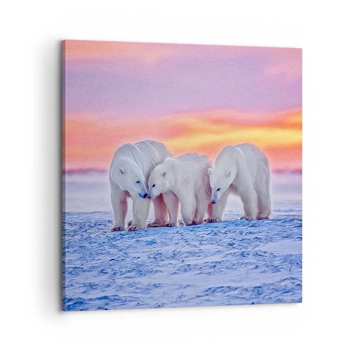 Canvastavla - Bild på duk - Det räcker med familjevärme - 60x60 cm