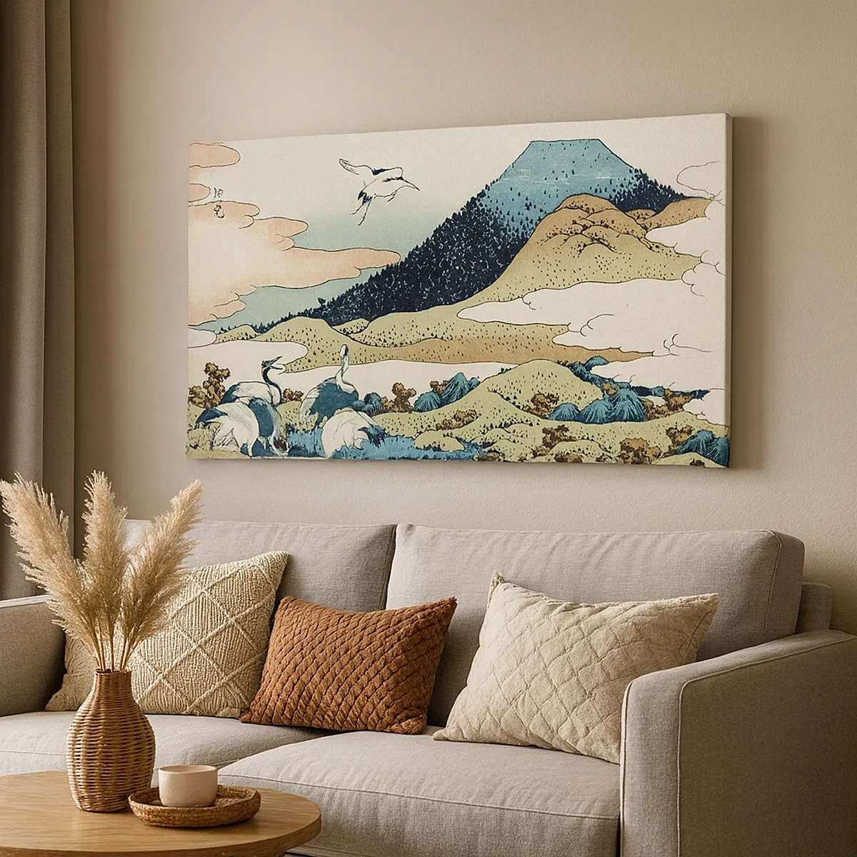 Canvastavla - Bild på duk - I japansk anda - 30x30 cm