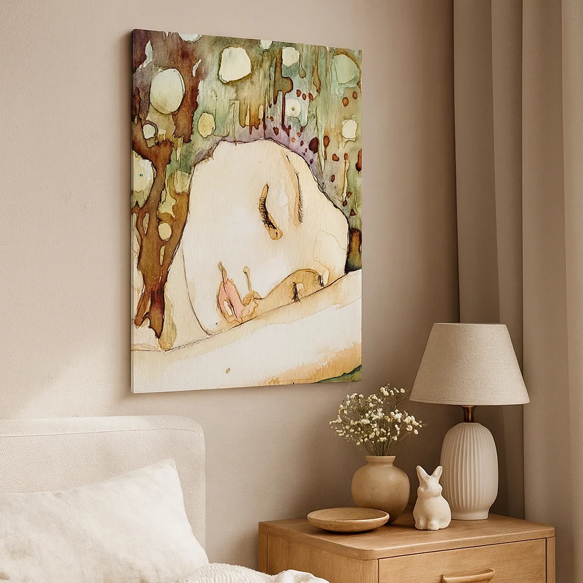 Canvastavla - Bild på duk - Smaragd-viol dröm - 50x70 cm