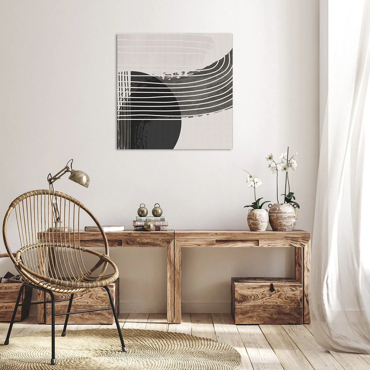 Canvastavla - Bild på duk - Dit och tillbaka - 30x30 cm