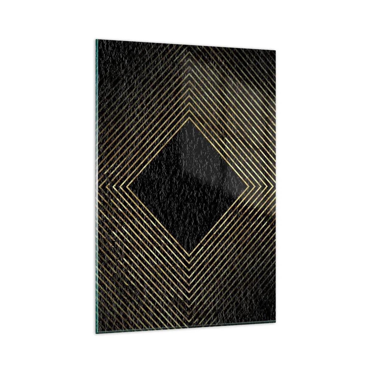 Glastavla - Bild på glas - Geometri i glamourstil - 80x120 cm