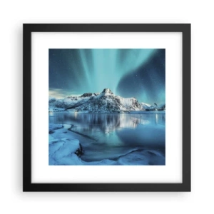 Affisch i svart ram - Ljusets natt - 30x30 cm