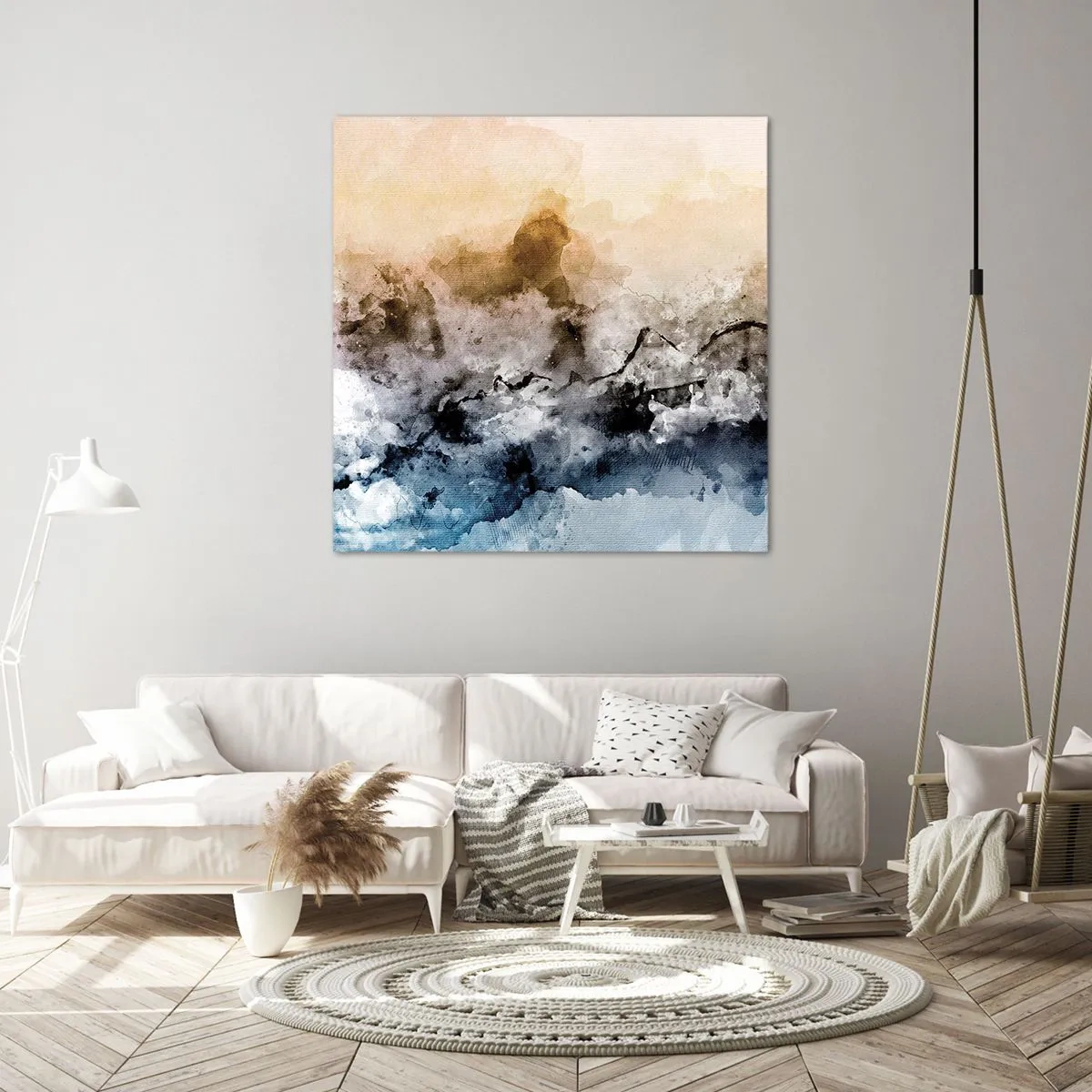 Canvastavla - Bild på duk - Dränkta i dimman - 50x50 cm