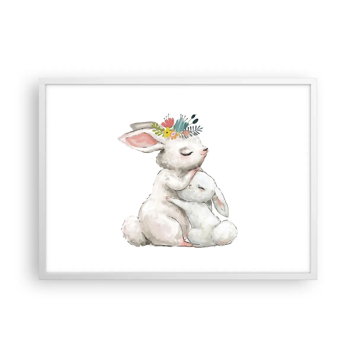 Affisch i vit ram - Alltid bäst hos mamma - 70x50 cm