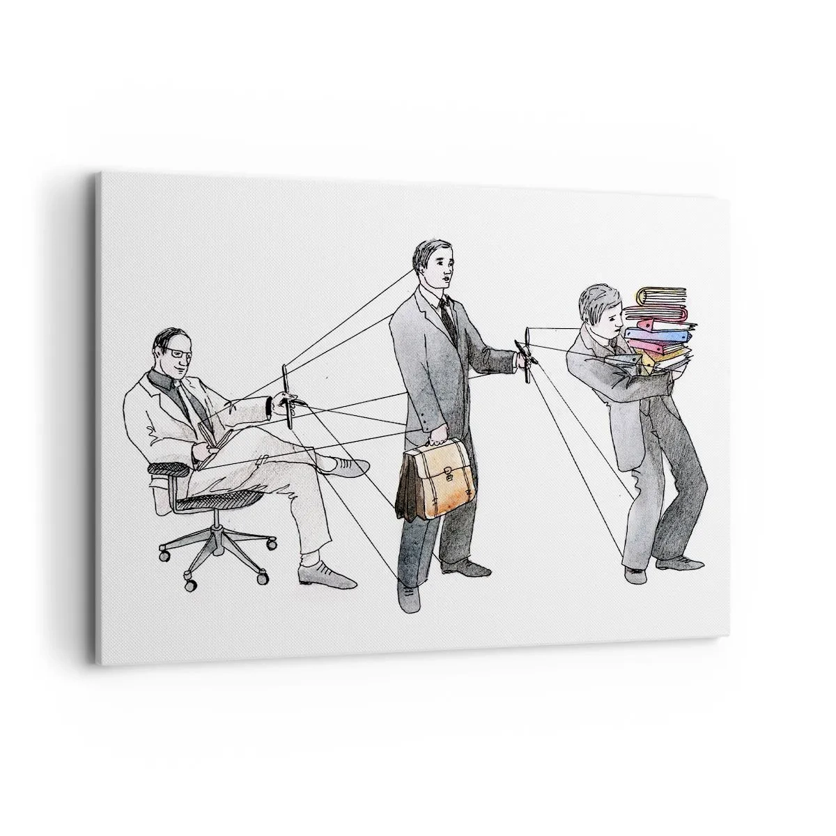 Canvastavla - Bild på duk - Var och en har sin chef - 100x70 cm