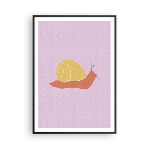 Affisch i svart ram - Det är ingen brådska - 70x100 cm