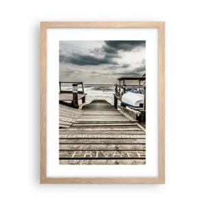 Affisch i ram av ljusek - Stranden i norr - 30x40 cm