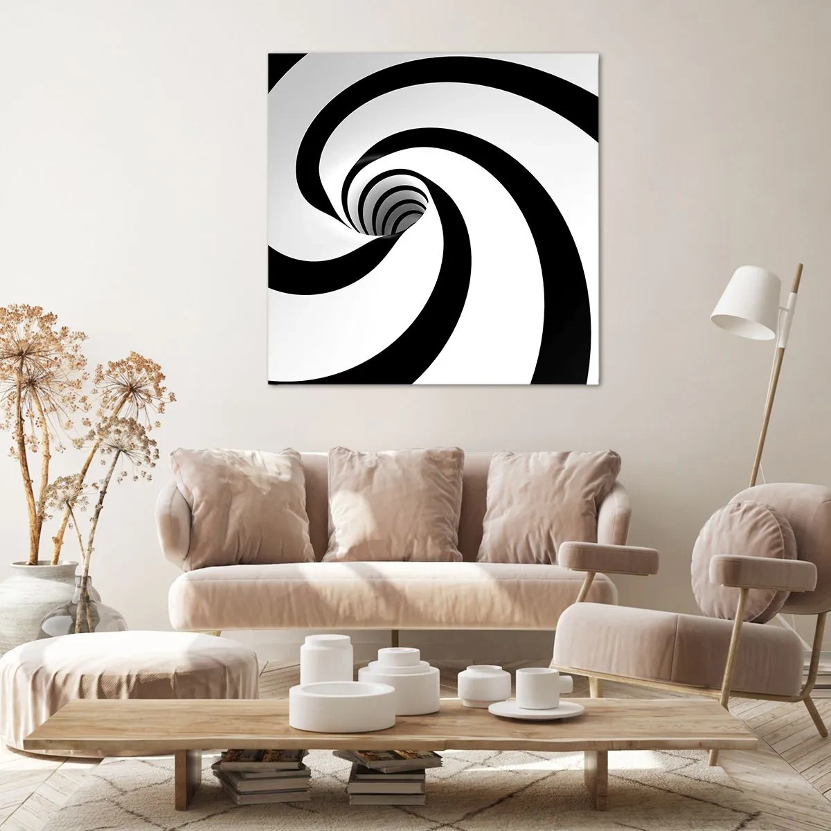 Canvastavla - Bild på duk - Underkasta sig virveln? - 70x70 cm