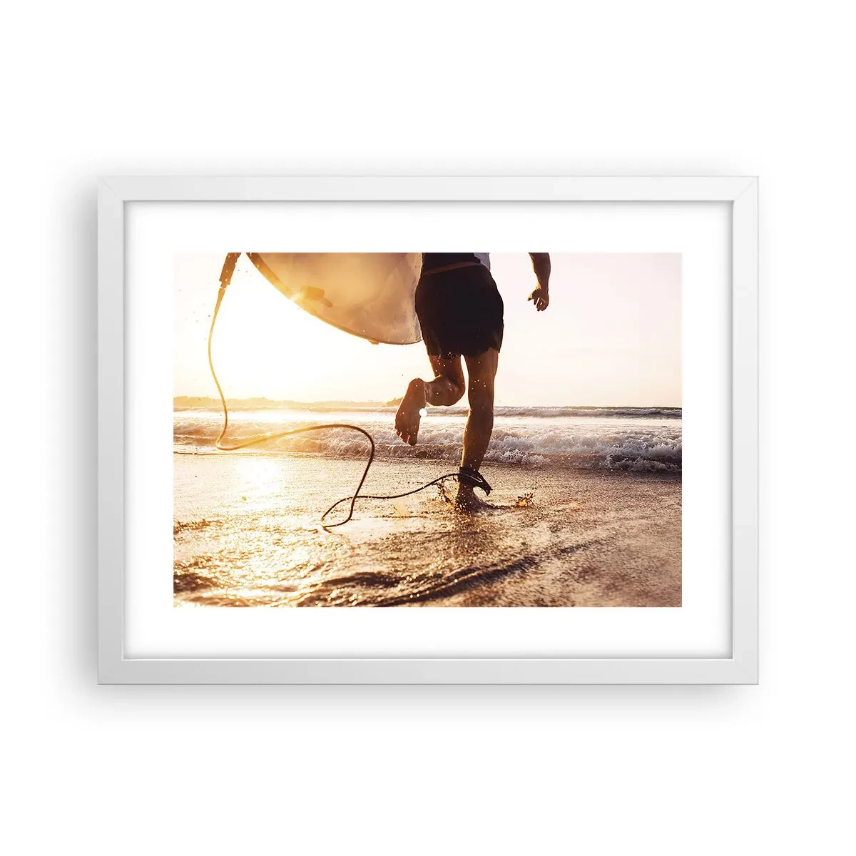 Affisch i vit ram - Möta vågorna - 40x30 cm