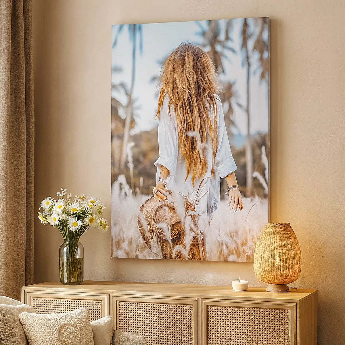 Canvastavla - Bild på duk - Född ur gräsdun - 50x70 cm