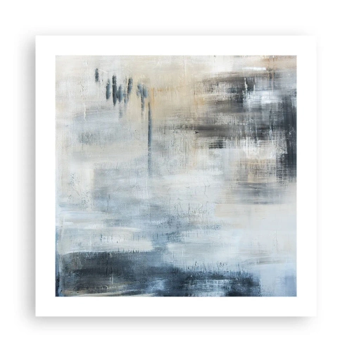 Affisch - Bakom en blå slöja - 50x50 cm