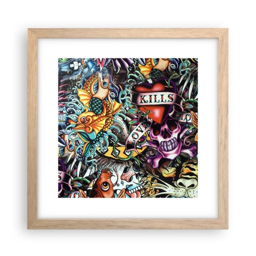 Affisch i ram av ljusek - Tatuerarens dröm - 30x30 cm