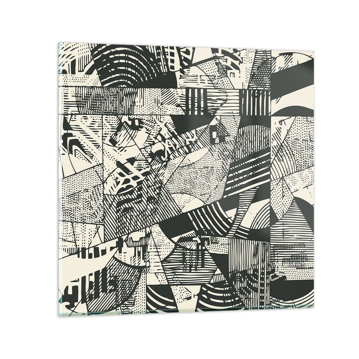 Glastavla - Bild på glas - Nutidens dynamik - 70x70 cm