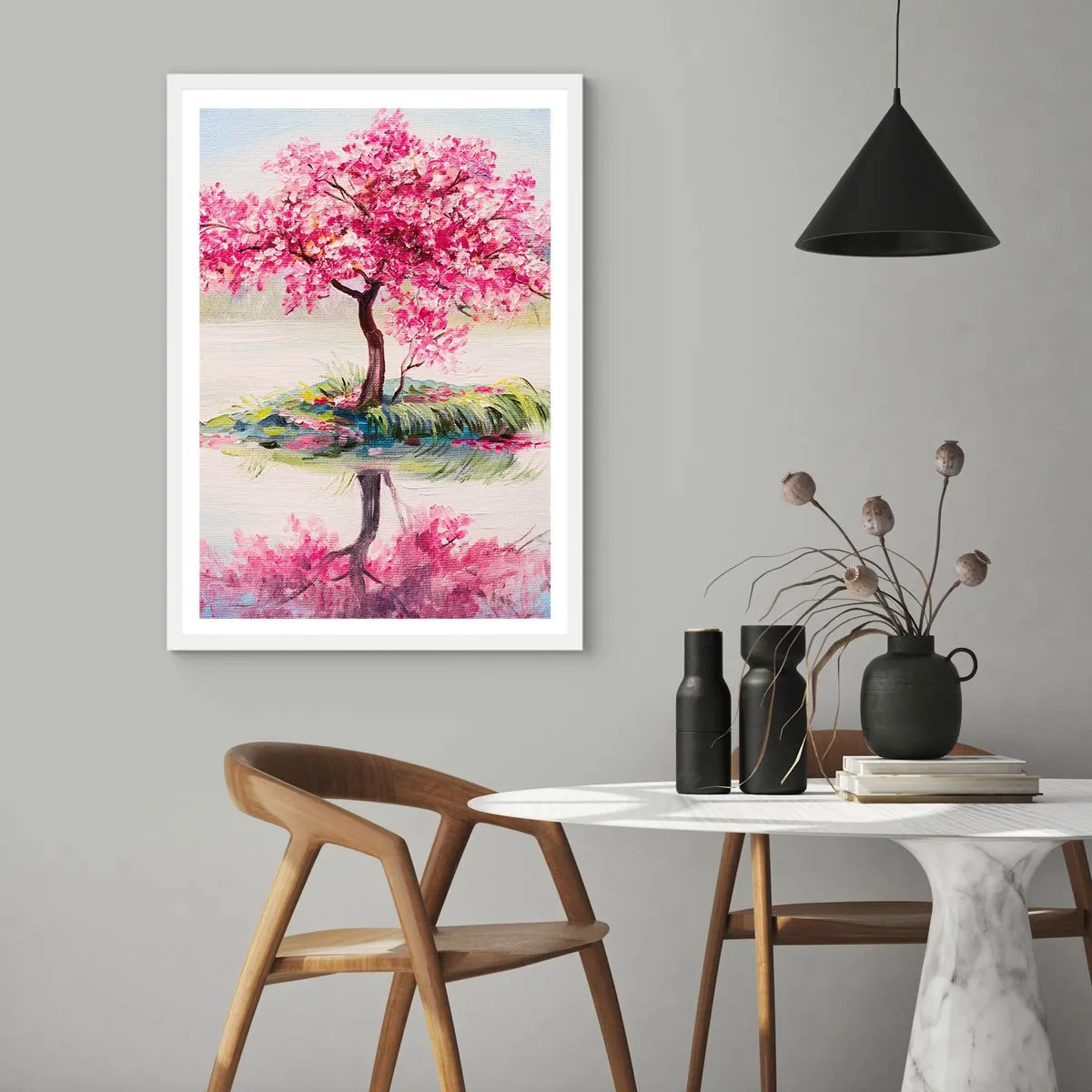 Affisch i vit ram - Vårens högtid - 50x70 cm