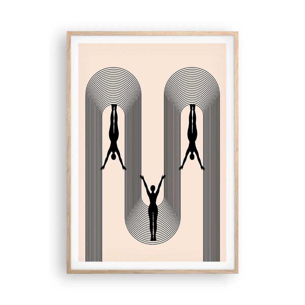 Affisch i ram av ljusek - Upp och ner - 70x100 cm