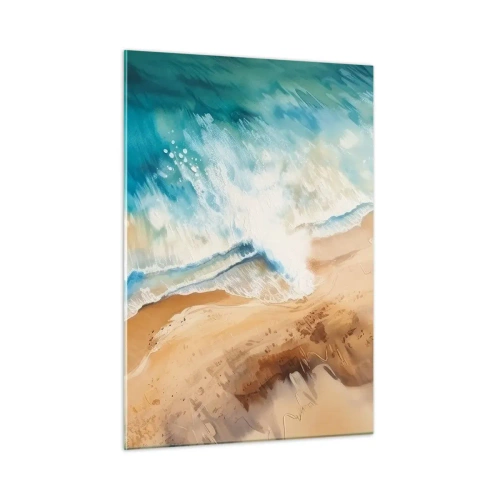Glastavla - Bild på glas - Den återkommande vågen - 50x70 cm