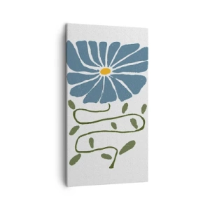 Canvastavla - Bild på duk - Kvist till blomma - 45x80 cm