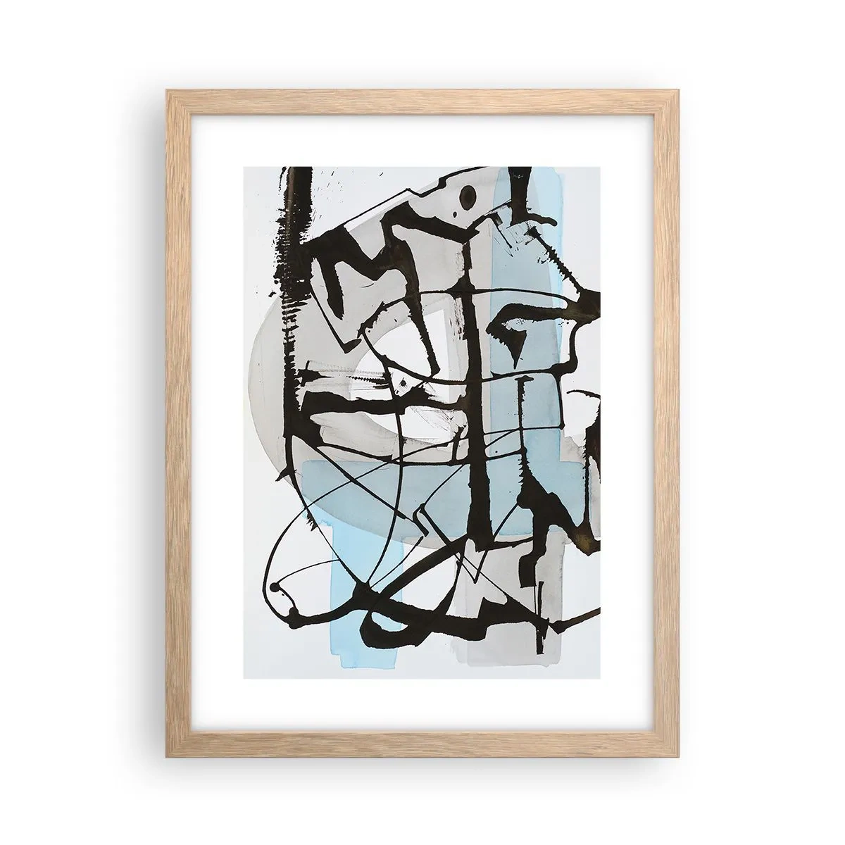 Affisch i ram av ljusek - Blått trots allt - 30x40 cm