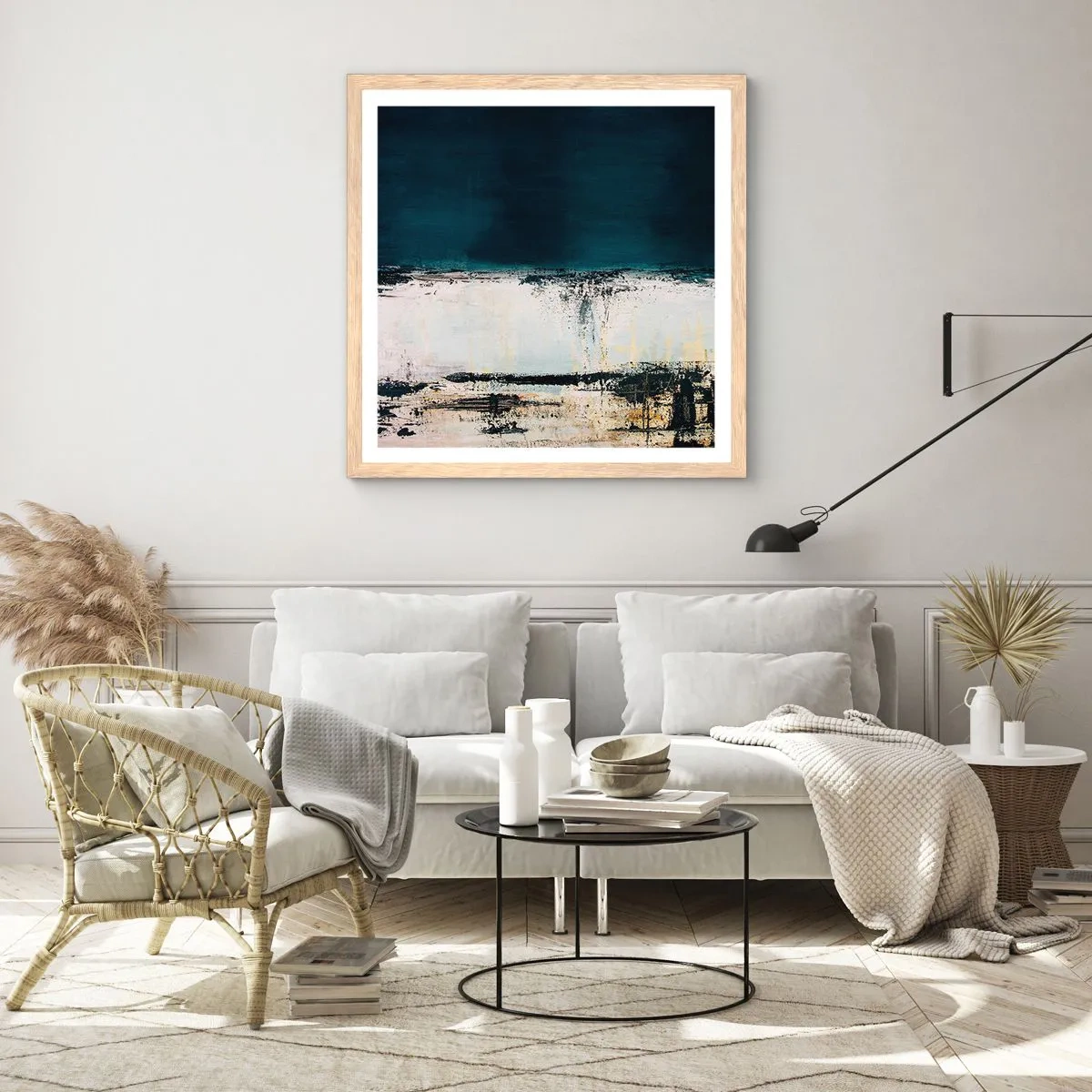 Affisch i ram av ljusek - Horisontell komposition - 50x50 cm