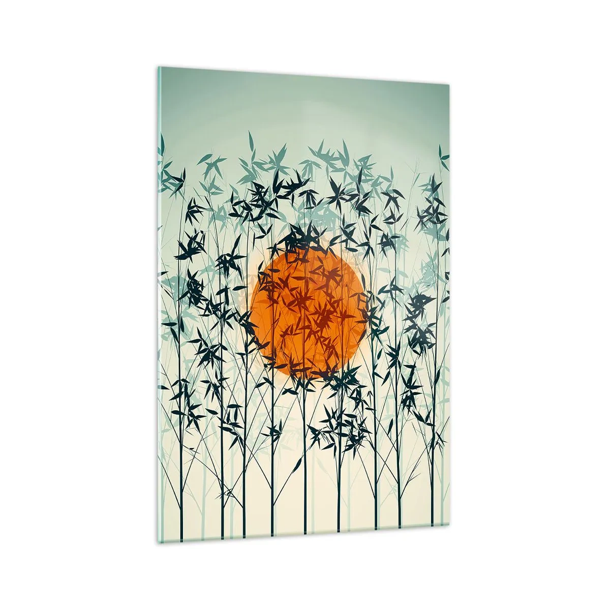 Glastavla - Bild på glas - Japansk sol - 70x100 cm