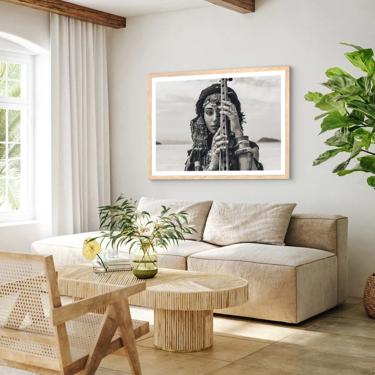 Affisch i ram av ljusek - Bara Orientens musik - 91x61 cm