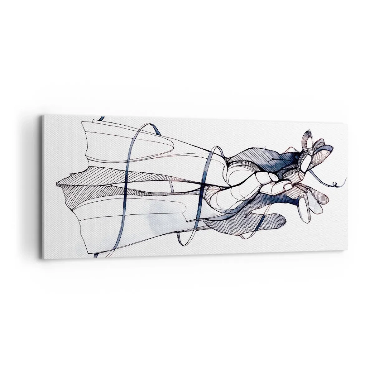 Canvastavla - Bild på duk - Smekningens studie - 100x40 cm