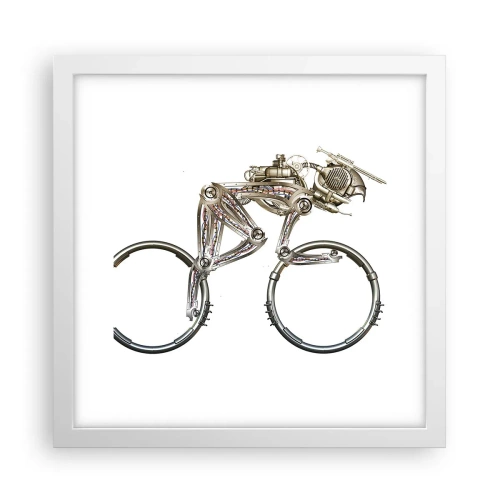 Affisch i vit ram - Underbar maskin - 30x30 cm