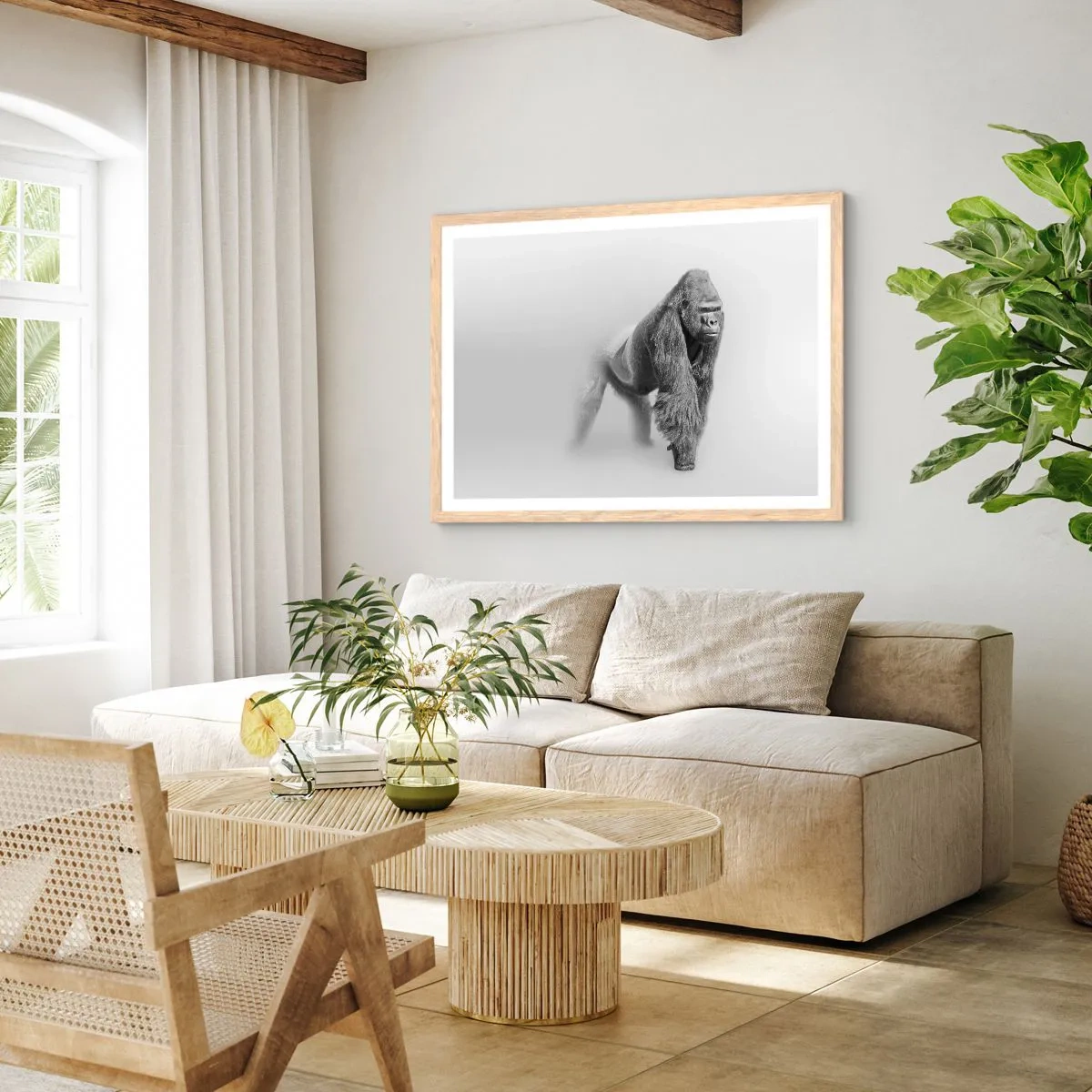 Affisch i ram av ljusek - Övertygad om sin styrka - 50x40 cm